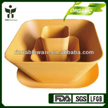 Vaisselle biodégradable en fibre de bambou Vaisselle en fibre végétale naturelle Vaisselle non toxique en fibre de bambou